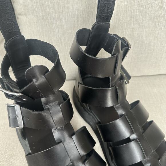 Dr.Martens Geraldo Gladiator Sandals Size 9 Mens/Womens 10, Black Leather - Picture 4 of 16